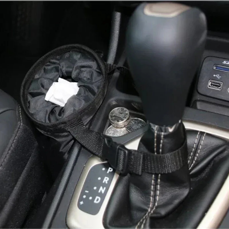 Seat Cleaner Fabric - 車のシートバック用ゴミホルダー、吊り下げ式ゴミ袋、ゴミ収納容器、オックスフォード布製車用ゴミ箱、清掃ツール 1個